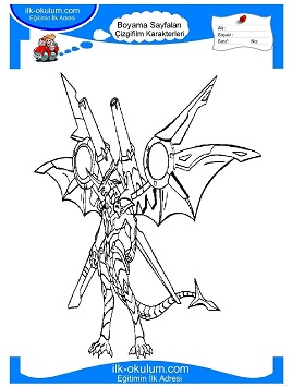 Çocuklar İçin Bakugan Boyama Sayfaları 